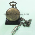 Custom Japan Movement Analog Quartz Pocket Watch with Train